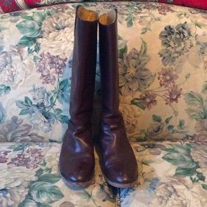 Frye dark brown leather boots size 9